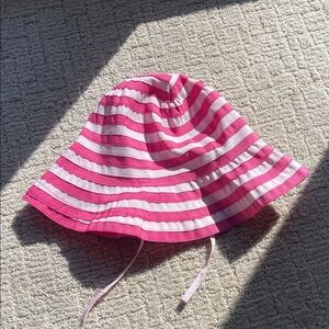 Pink and White Striped Bucket Hat size 2 - 4